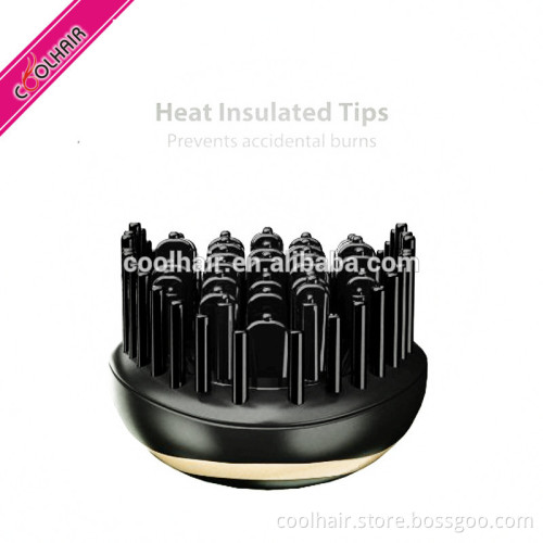 LED hair brush straightner fast MCH heat up in 40 seconds